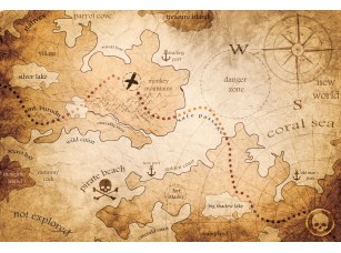 Фреска «Пиратская старинная карта»