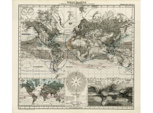 Фреска «Старинная карта мира»