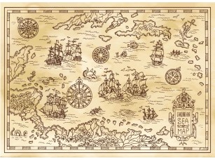 Фреска «Старинная фентези карта» - фото (1)