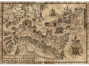 Фреска «Итальянская старинная карта» - фото (1)