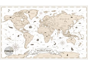 Фреска «Карта мира арт» - фото (1)