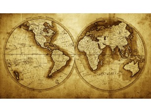 Фреска «Карта мира состаренная»
