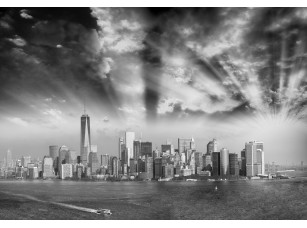 Фреска «Нью-Йорк, черно-белый снимок»