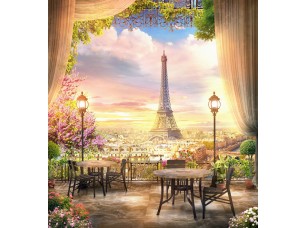 Фреска «Закат в Париже»