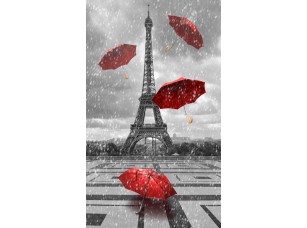 Фреска «Красные зонтики, дождь, Париж»