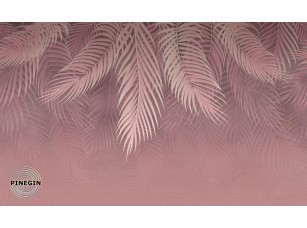 Фреска «Розовые пальмовые листья» - фото (1)