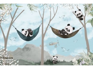 Фреска «Четыре панды»