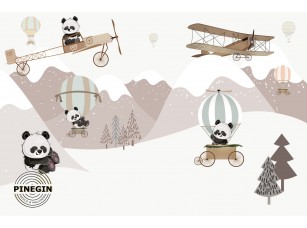 Фреска «Панды на снегу» - фото (1)