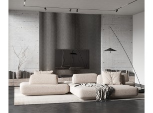 Комплект акуст.панелей, черный войлок, 1200х300х19мм, рейки ЭКОПОЛИМЕР, хром матовый/2шт. - фото (3)