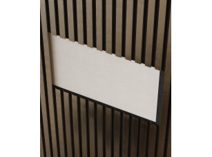 Комплект акуст.панелей, черный войлок, 1200х300х19мм, рейки ЭКОПОЛИМЕР, шампань/2шт. - фото (4)