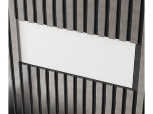 Комплект акуст.панелей, черный войлок, 3000х300х19мм, рейки ЭКОПОЛИМЕР хром матовый/2шт. - фото (4)