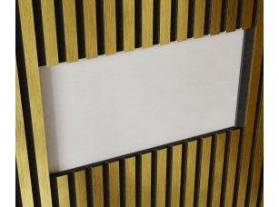 Комплект акуст.панелей, черный войлок, 3000х300х19мм, рейки ЭКОПОЛИМЕР, золото матовое/2шт. - фото (4)