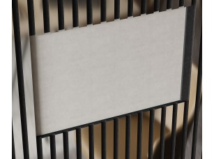 Комплект акуст.панелей, черный войлок, 3000х300х19мм, рейки ЭКОПОЛИМЕР, хром/2шт. - фото (4)