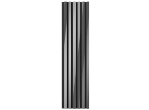 Комплект акуст.панелей, черный войлок, 1200х300х19мм, рейки ЭКОПОЛИМЕР, хром/2шт. - фото (2)