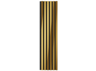 Комплект акустических панелей, черный войлок, 1200х300х19мм, рейки ЭКОПОЛИМЕР, золото матовое/2шт. - фото (2)