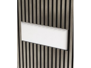 Комплект акуст.панелей, черный войлок, 1200х300х19мм, рейки ЭКОПОЛИМЕР, платина матовая/2шт. - фото (4)