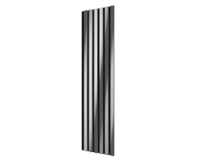 Комплект акуст.панелей, черный войлок, 1200х300х19мм, рейки ЭКОПОЛИМЕР, хром/2шт. - фото (1)