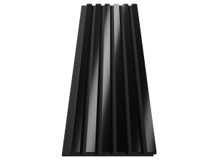 Комплект акуст.панелей, черный войлок, 1200х300х19мм, рейки ЭКОПОЛИМЕР, черное зеркало/2шт. - фото (4)