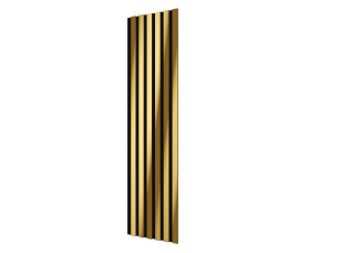 Комплект акустических панелей, черный войлок, 1200х300х19мм, рейки ЭКОПОЛИМЕР, золото матовое/2шт. - фото (1)