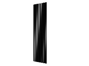 Комплект акуст.панелей, черный войлок, 1200х300х19мм, рейки ЭКОПОЛИМЕР, черное зеркало/2шт. - фото (1)