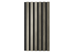 Комплект акуст.панелей, черный войлок, 600х300х19мм, рейки ЭКОПОЛИМЕР, платина матовая/2шт. - фото (2)