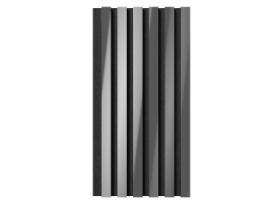 Комплект акуст.панелей, черный войлок, 600х300х19мм, рейки ЭКОПОЛИМЕР, хром/2шт. - фото (2)