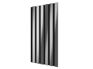 Комплект акуст.панелей, черный войлок, 600х300х19мм, рейки ЭКОПОЛИМЕР, хром/2шт. - фото (1)