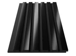 Комплект акуст.панелей, черный войлок, 600х300х19мм, рейки ЭКОПОЛИМЕР, черное зеркало/2шт. - фото (4)