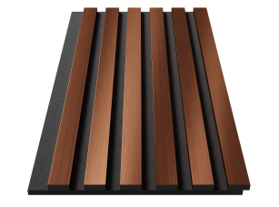 Комплект акуст.панелей, черный войлок, 600х300х19мм, рейки ЭКОПОЛИМЕР, красная медь/2шт. - фото (3)