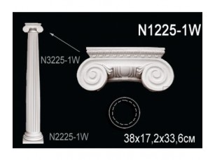 Капитель колонны N1225-1W Перфект Полиуретан - фото (1)