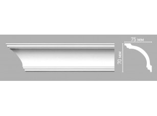 Плинтус потолочный гладкий Decomaster 96260/60 (70х75х2400мм)