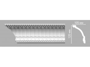 Плинтус потолочный с орнаментом Decomaster 95105/24 (120х105х2400мм)