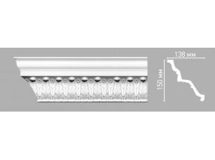 Плинтус потолочный с орнаментом Decomaster 95139/15 (150х138х2400мм)