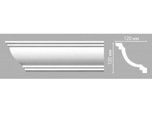 Плинтус потолочный гладкий Decomaster 96274/24 (120х120х2400мм)