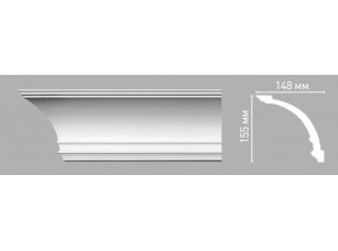 Плинтус потолочный гладкий Decomaster 96273/15 (155х148х2400мм)