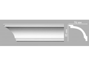 Плинтус потолочный гладкий Decomaster 96262/36 (85х96х2400мм)