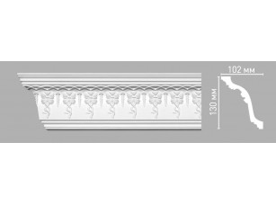 Плинтус потолочный с орнаментом Decomaster 95698/28 (130х102х2400мм)