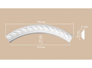 Радиус [1/4 круга] Decomaster 898061-130/18 (Rнар. 700 | Rвн. 650)