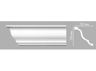 Плинтус потолочный гладкий Decomaster 96267/15 (150х152х2400мм)