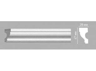 Плинтус потолочный гладкий Decomaster 97198/80 (47х28х2400мм)