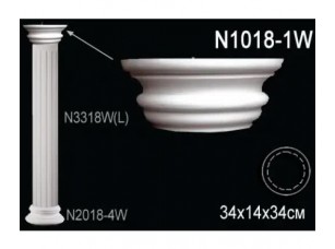 Капитель колонны N1018-1W Перфект Полиуретан - фото (1)