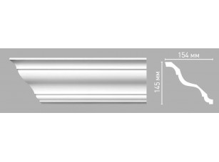 Плинтус потолочный гладкий Decomaster 96269/18 (145х154х2400мм)