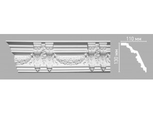 Плинтус потолочный с орнаментом Decomaster 95092/16 (130х110х2400мм)