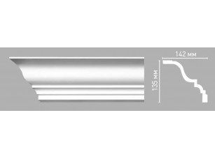 Плинтус потолочный гладкий Decomaster 96271 (135х142х2400мм)