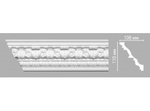 Плинтус потолочный с орнаментом Decomaster 95096/28 (110х108х2400мм)