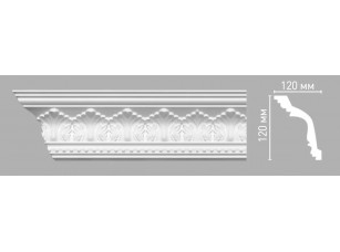 Плинтус потолочный с орнаментом Decomaster 95025/18 (120х120х2400мм)