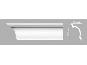 Плинтус потолочный гладкий Decomaster 96263/45 (105х70х2400мм)