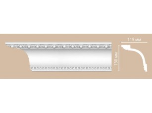 Потолочный плинтус с орнаментом Decomaster DT88107 (130*115*2400)