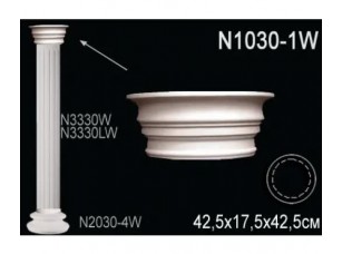 Капитель колонны N1030-1W Перфект Полиуретан - фото (1)