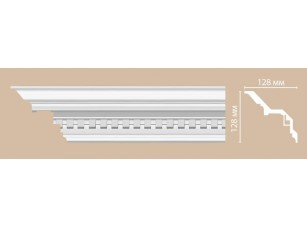 Потолочный плинтус с орнаментом Decomaster DT 5 (128*128*2400)